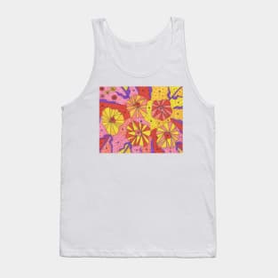 Galactic Garden Space Flower Abstract Tank Top